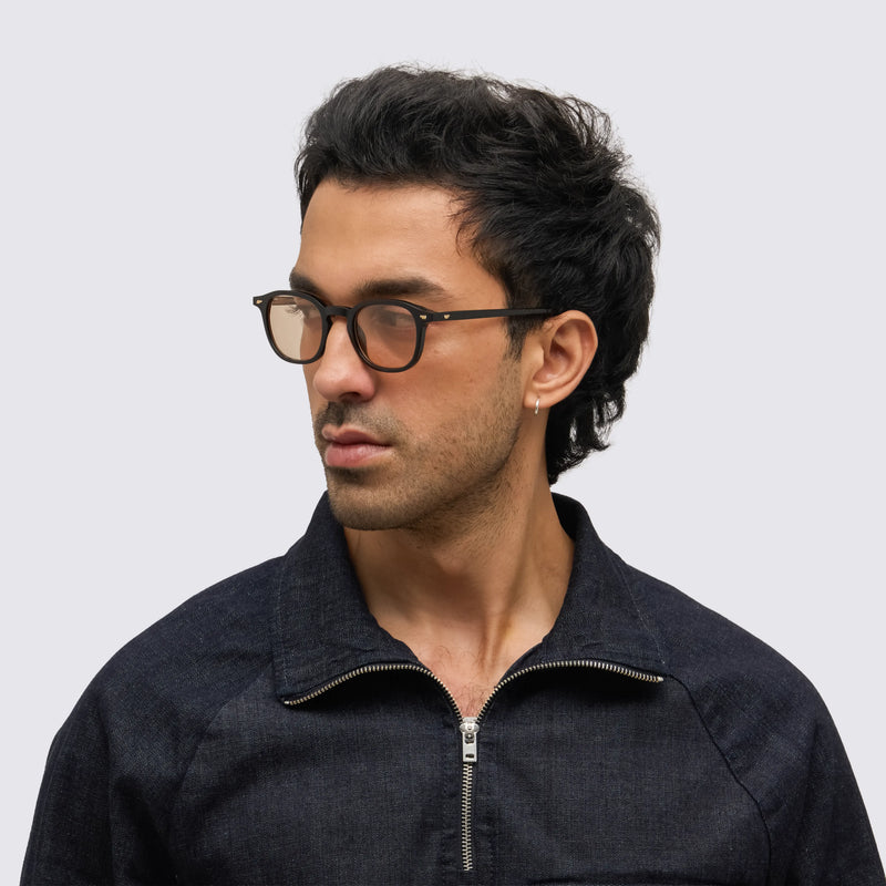 Mustard Noir Sunglasses Portrait