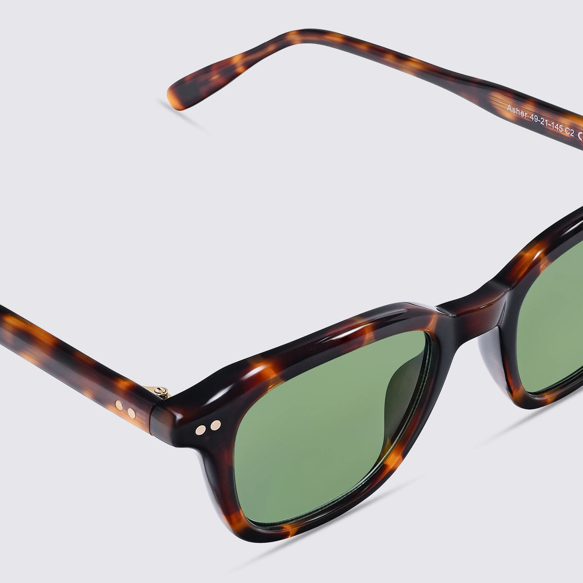 Asher Emerald Havana Sunglasses Angled View