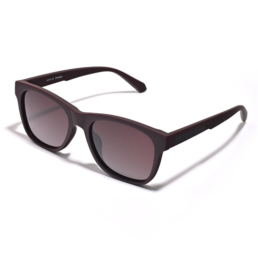 Aventus - Velour stylish rectangular sunglasses with a matte dark frame and gradient tinted lenses, designed for UV protection and a sleek modern look.