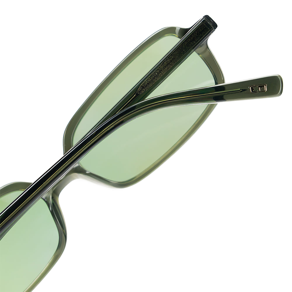 Cerin Cryptic Green Sunglasses Side Angle View