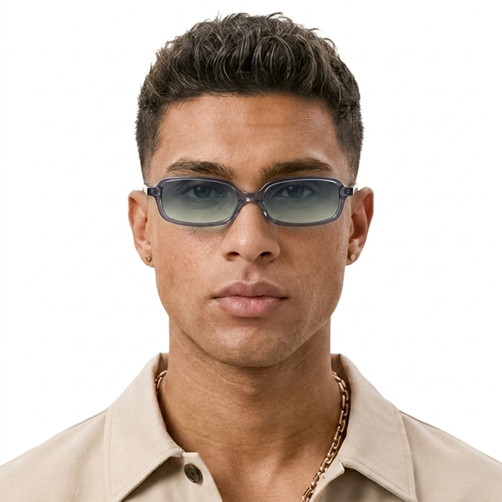 Blue rectangle sunglasses