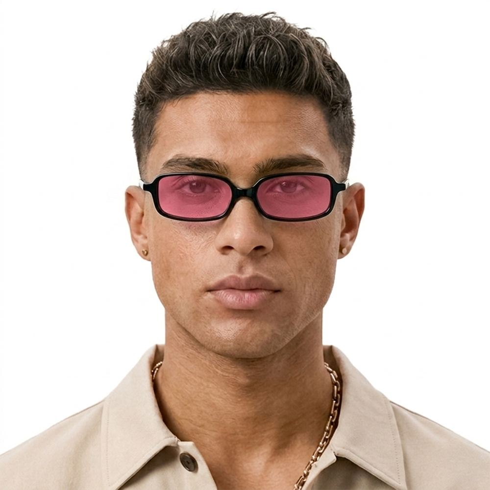 Pink rectangle sunglasses