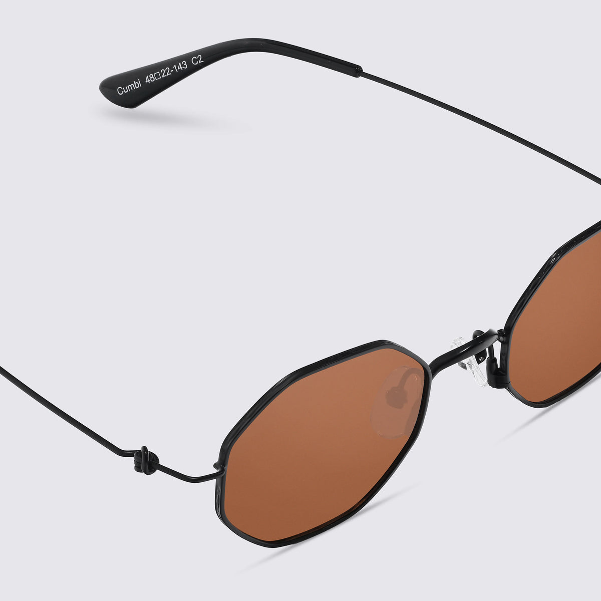 Brown sunglasses side view