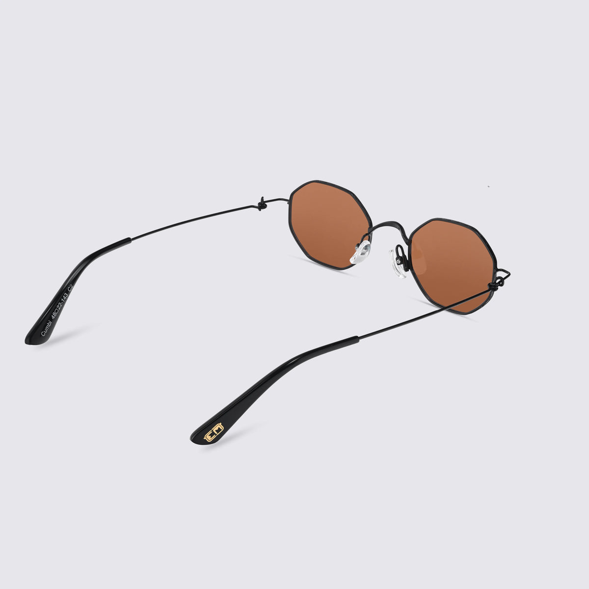 Brown sunglasses angled view