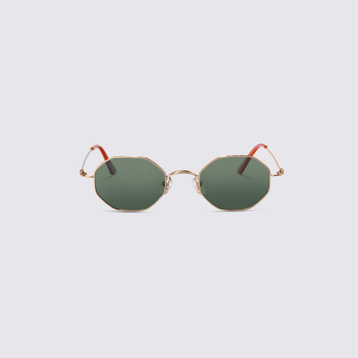 Green sunglasses angled front