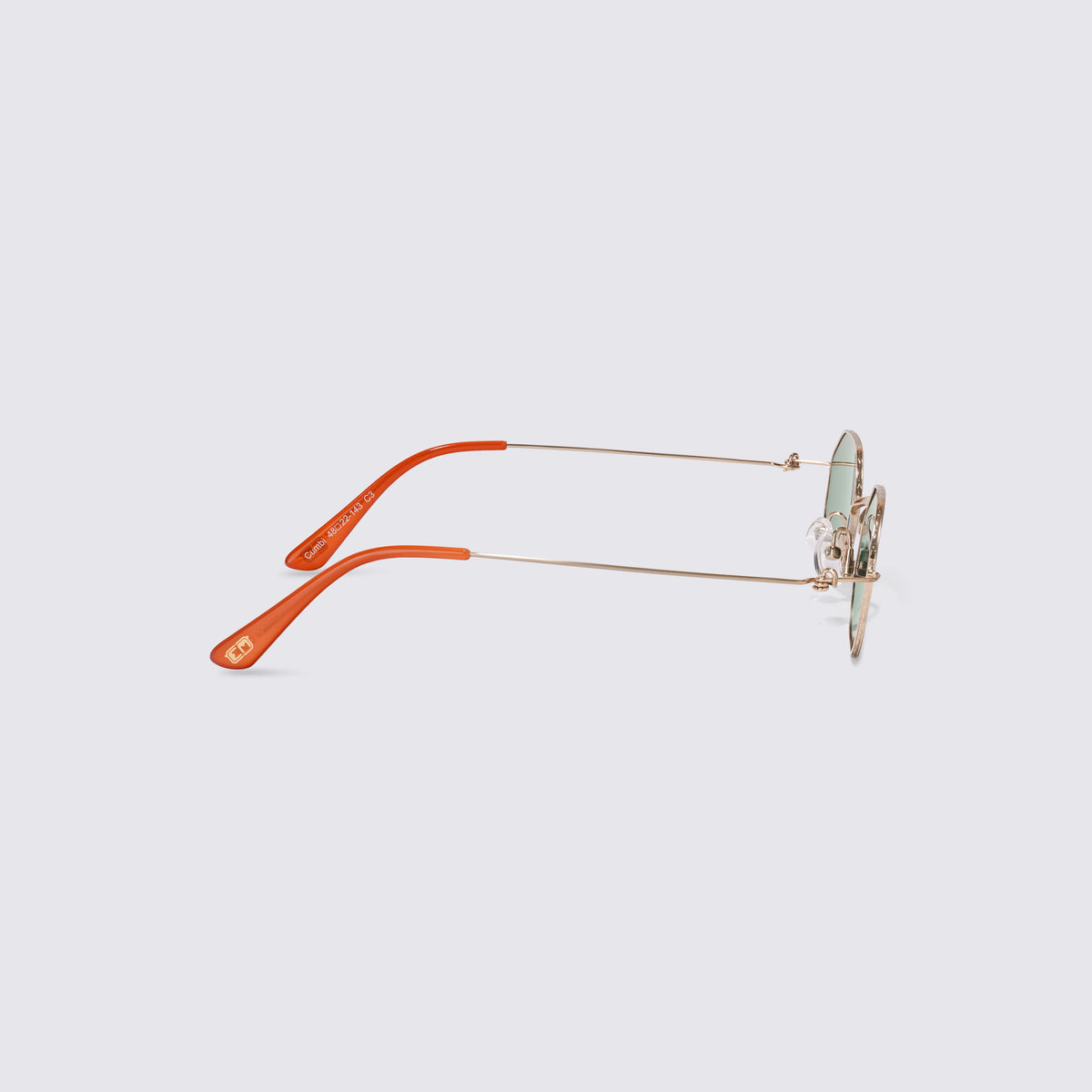 Green sunglasses frame side