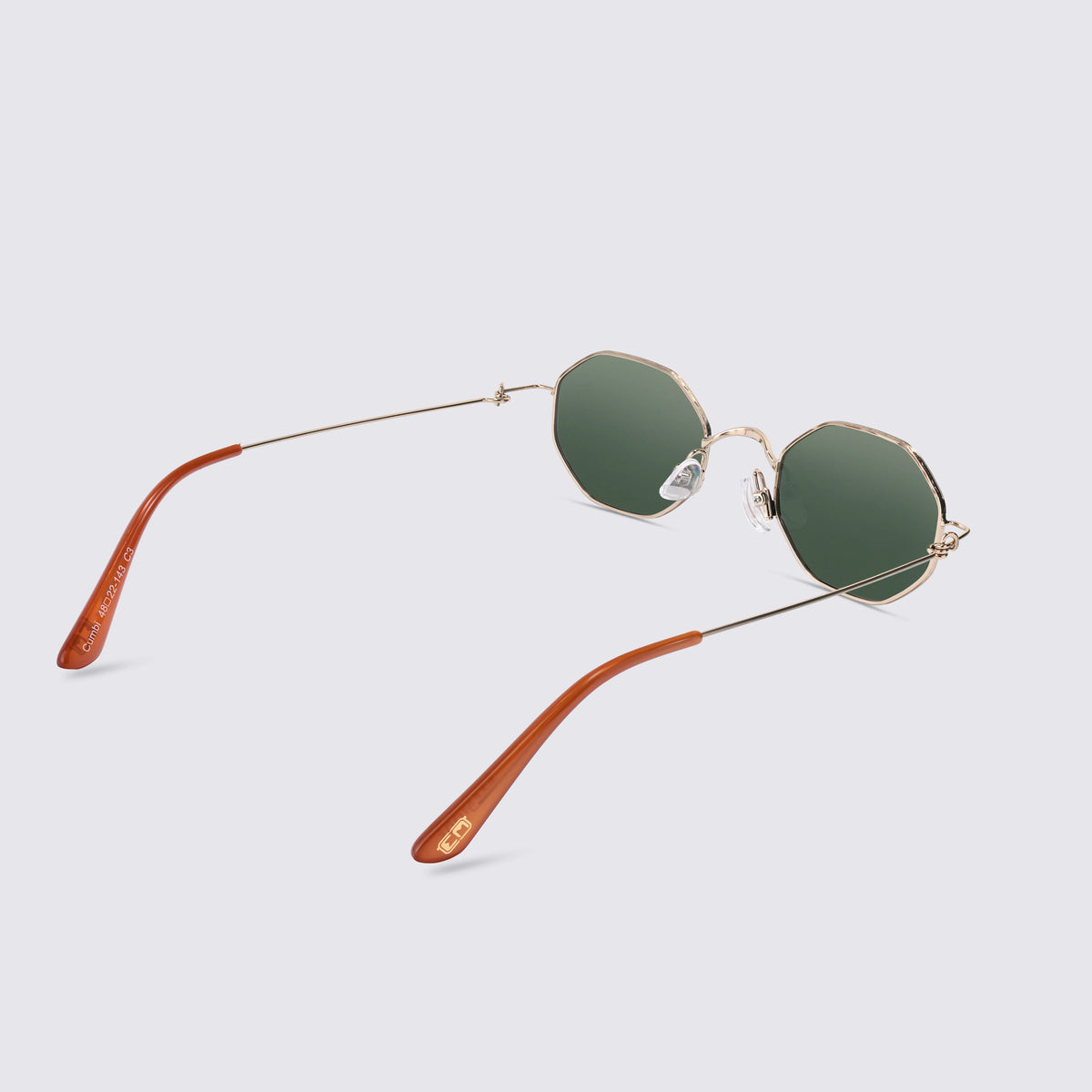 Green sunglasses angled view