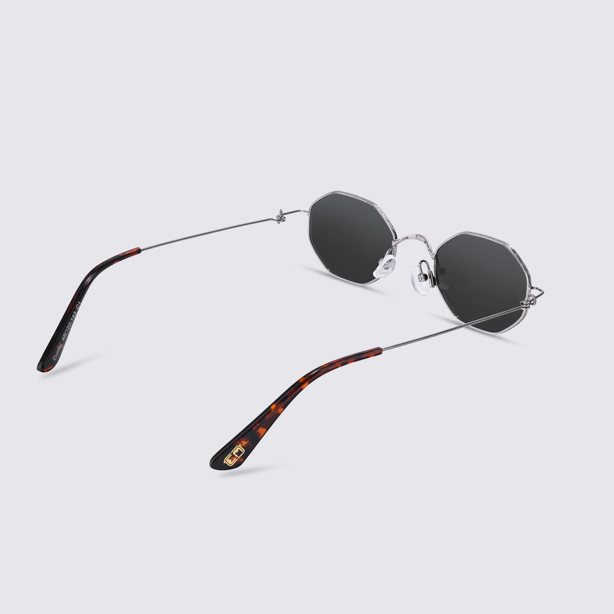Black sunglasses angled view
