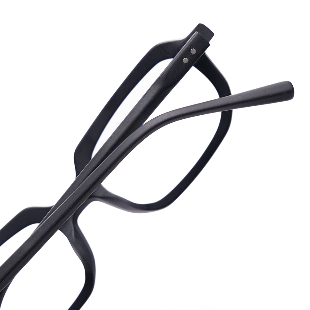 Matte black sunglasses angled