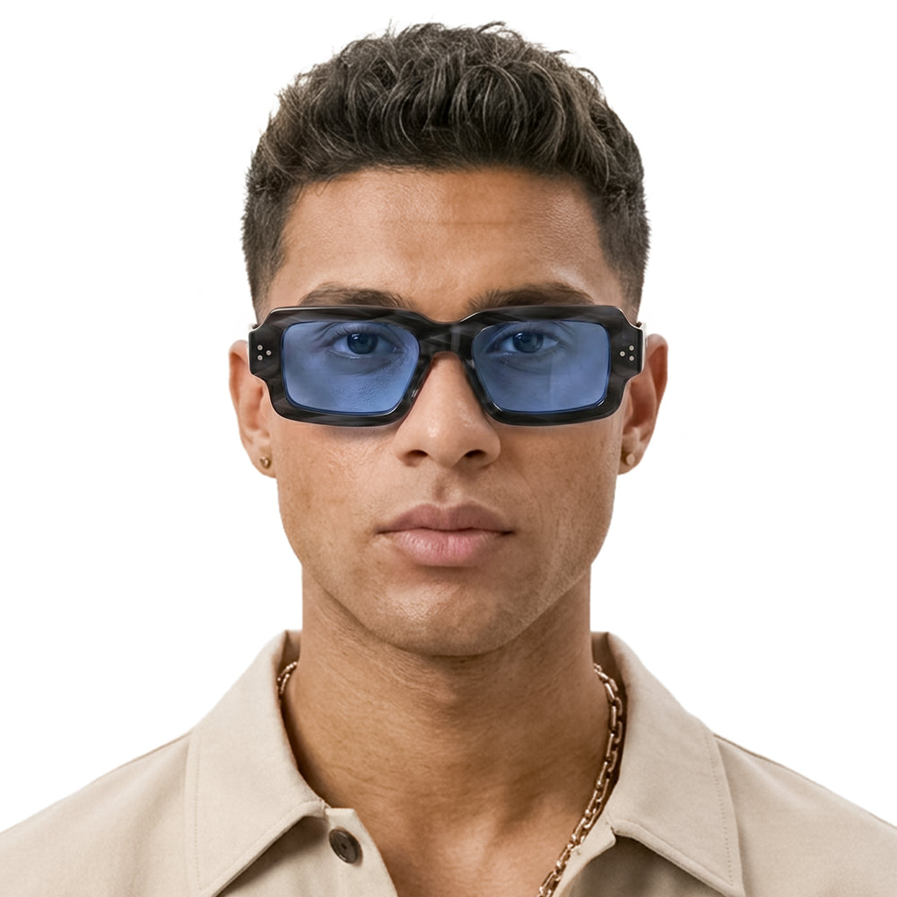 Blue square sunglasses