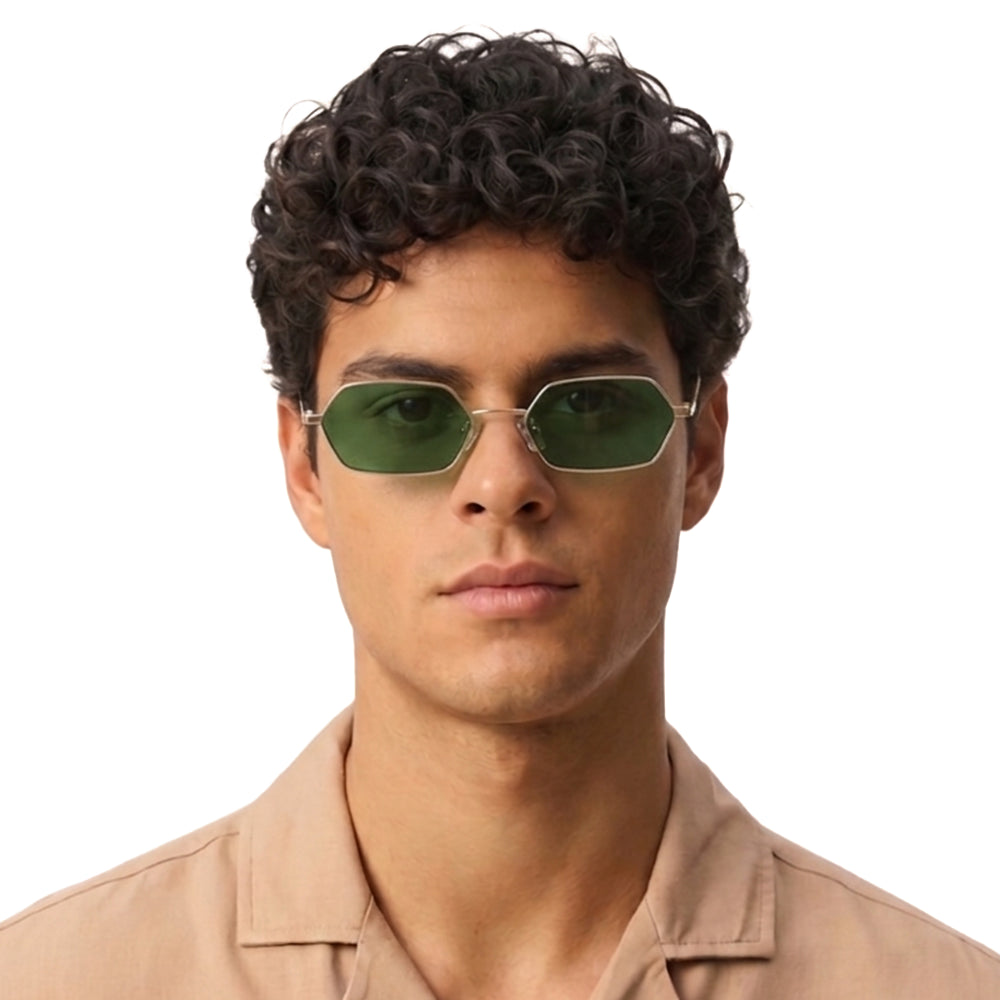 Green round sunglasses