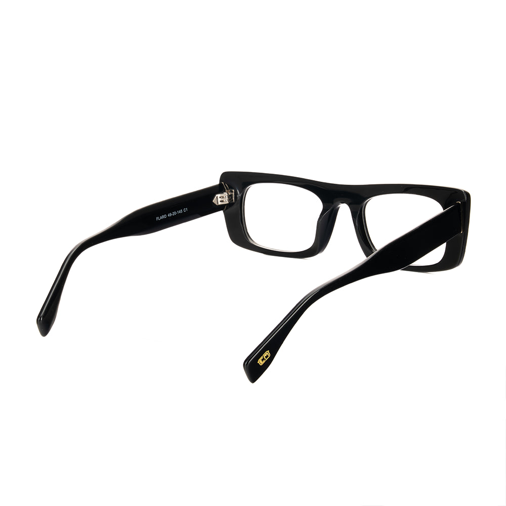 Lightweight black frame glasses