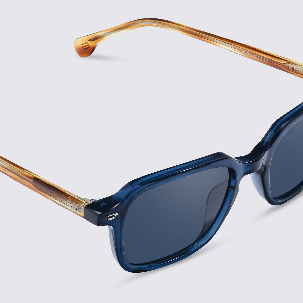 Lior Midnight Blue Sunglasses Angled View