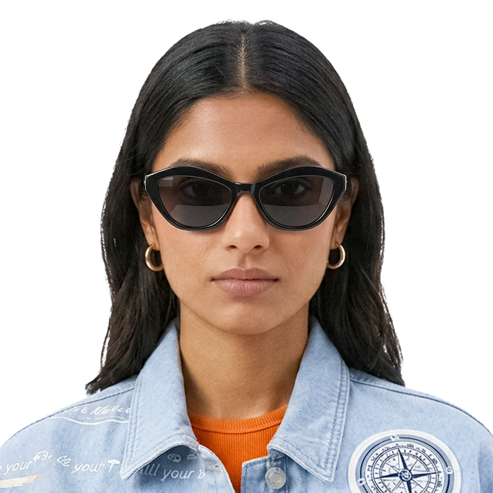 Brown cat eye sunglasses