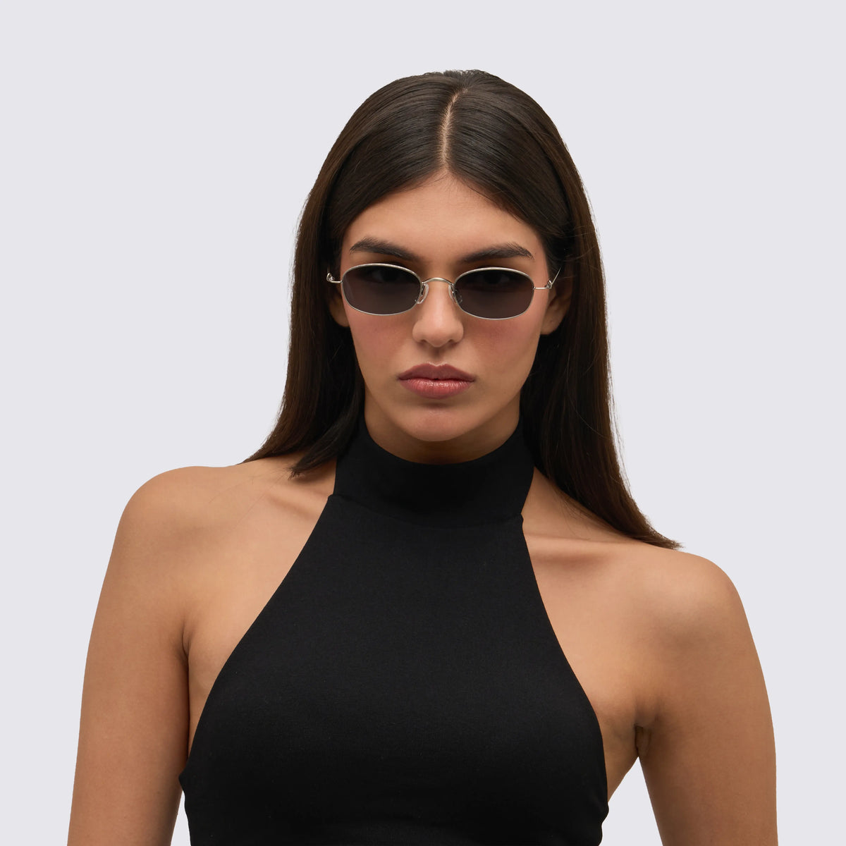 Silver Black Women Sunglasses