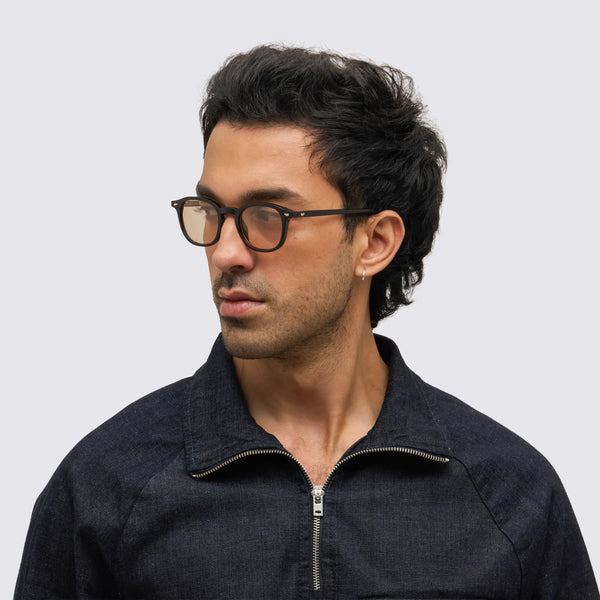Mustard Noir Sunglasses Portrait