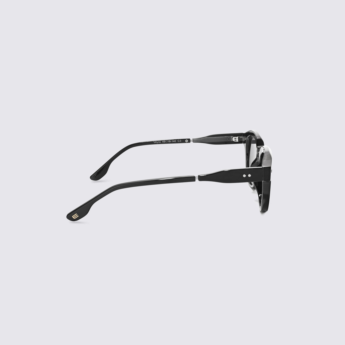 Veyra Matte Obsidian Sunglasses Profile View
