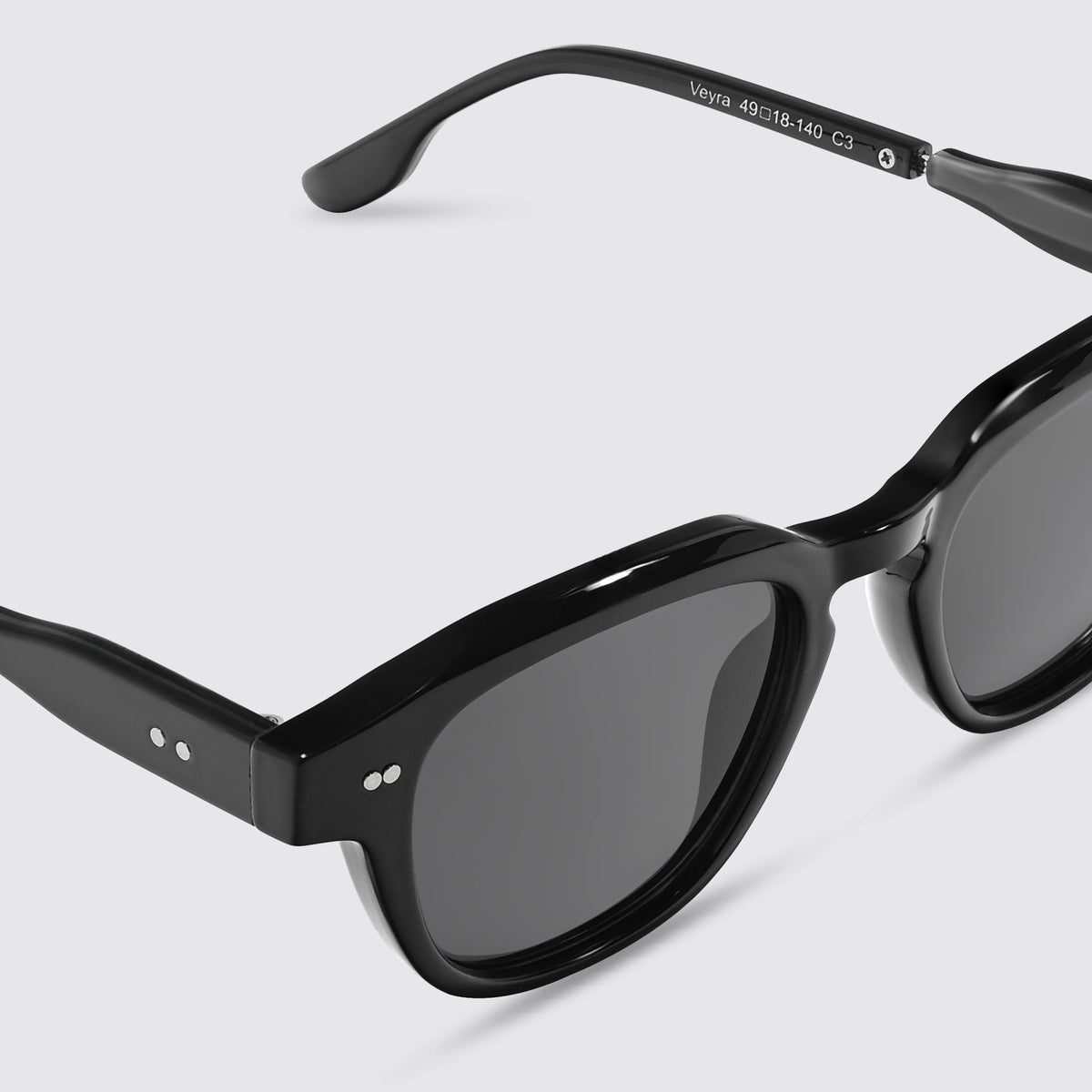 Veyra Matte Obsidian Sunglasses Angled View