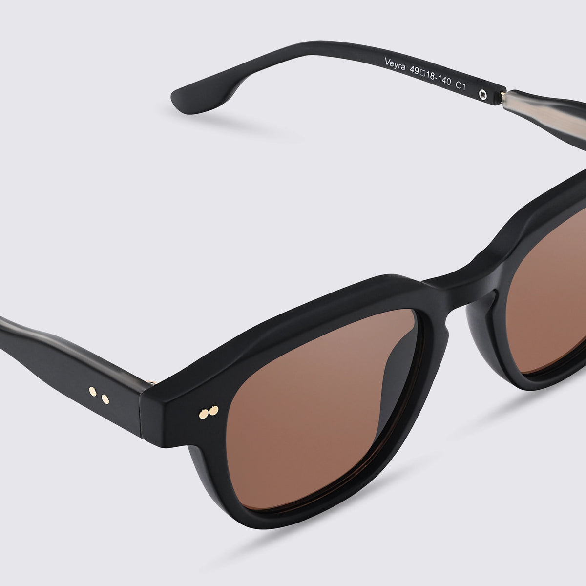 Veyra Tangerine Onyx Sunglasses Angled View