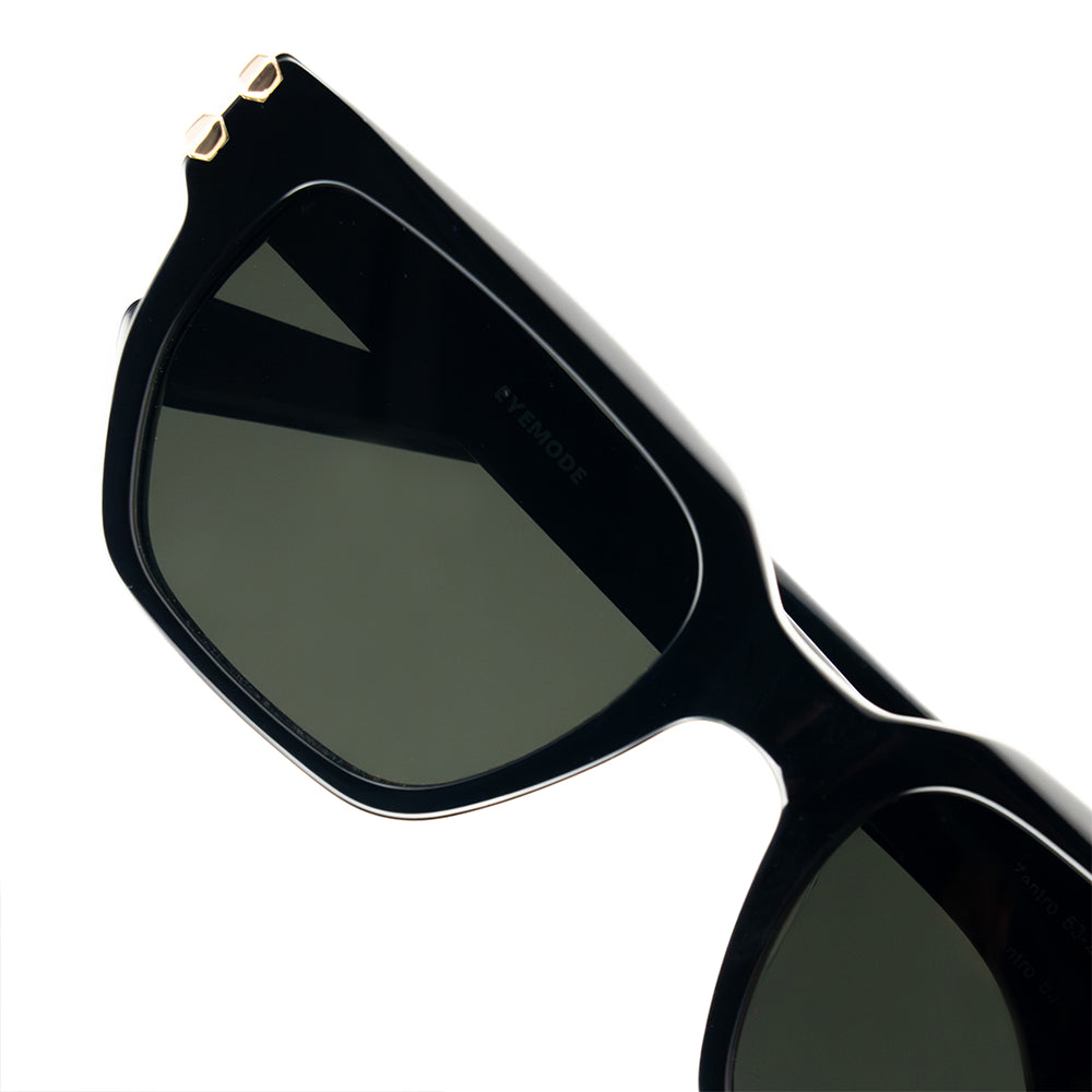 Bold black sunglasses