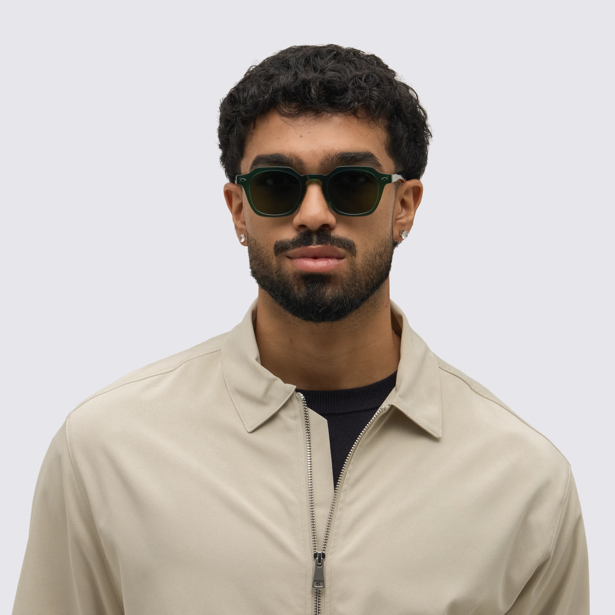 Moss Green Sunglasses Portrait