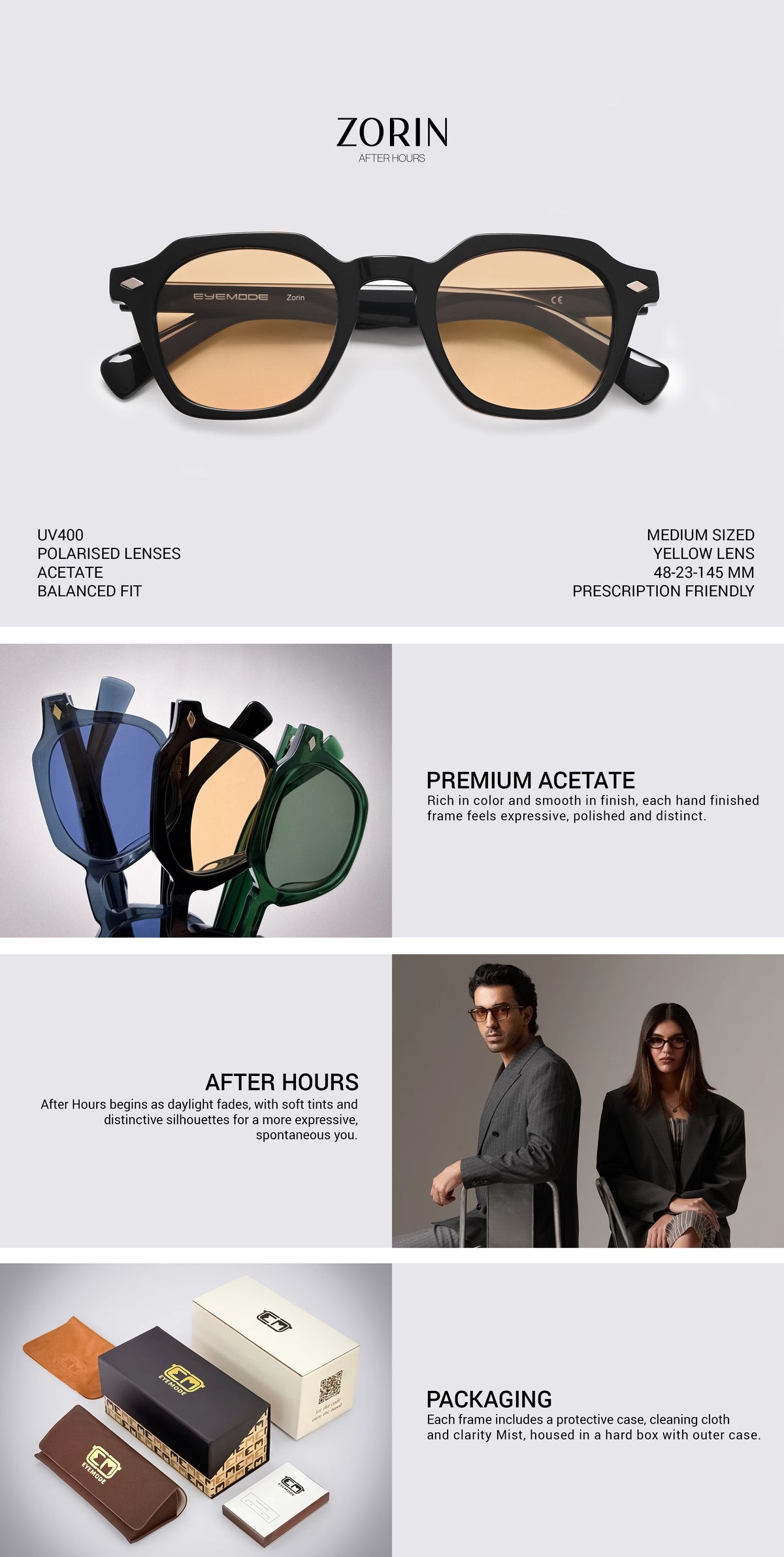 Brown frame glasses product