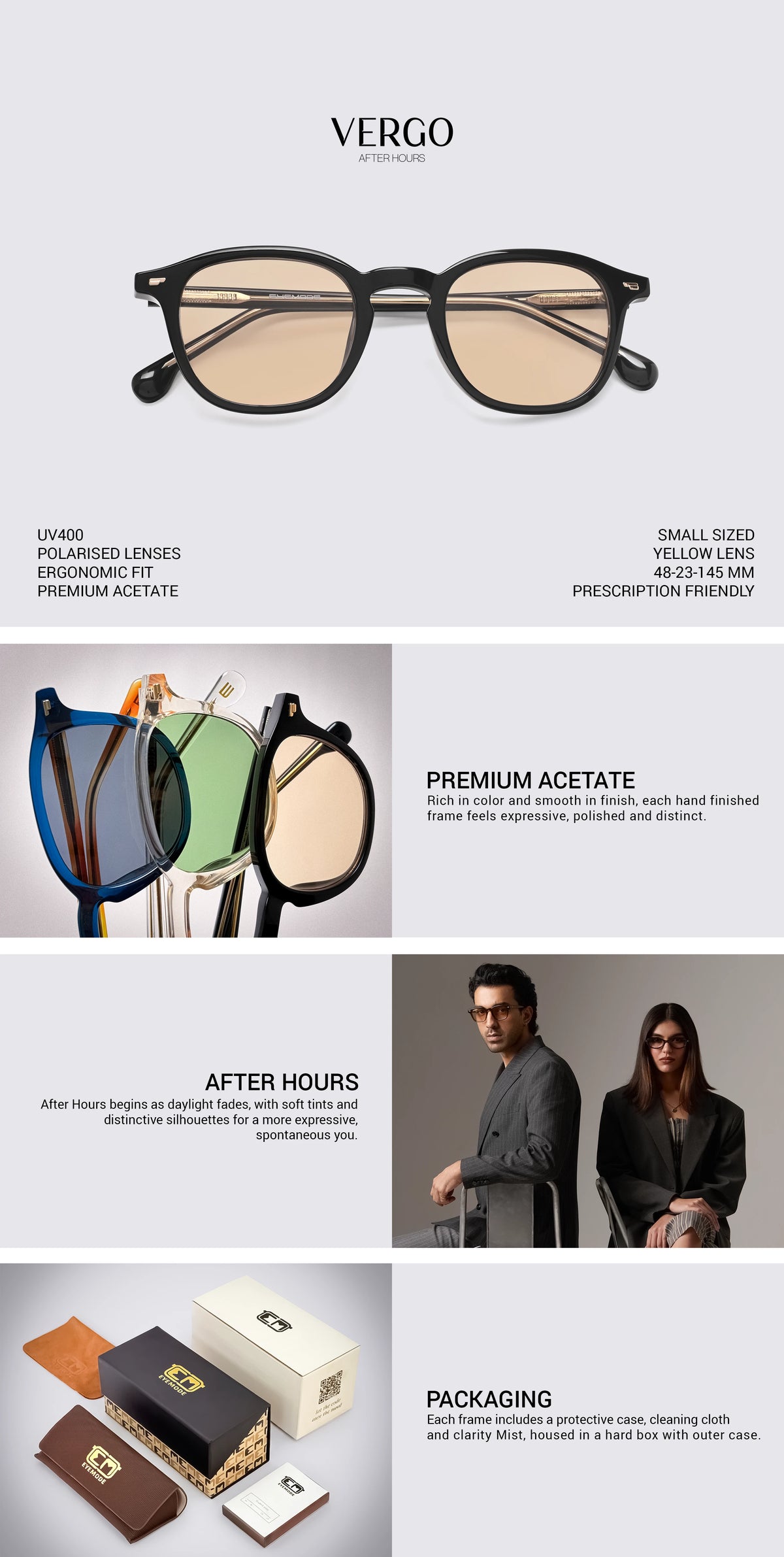 Sunglasses product collage