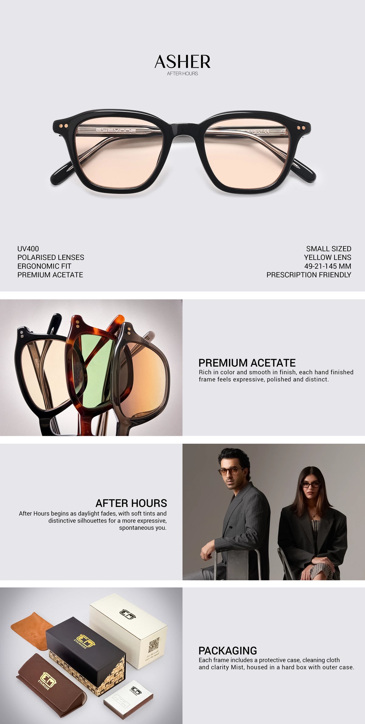 Beige Frame Sunglasses Collage