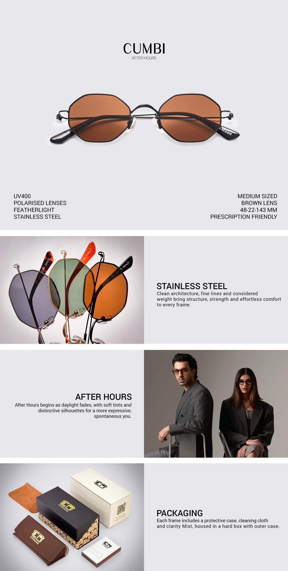 Brown Oval Sunglasses