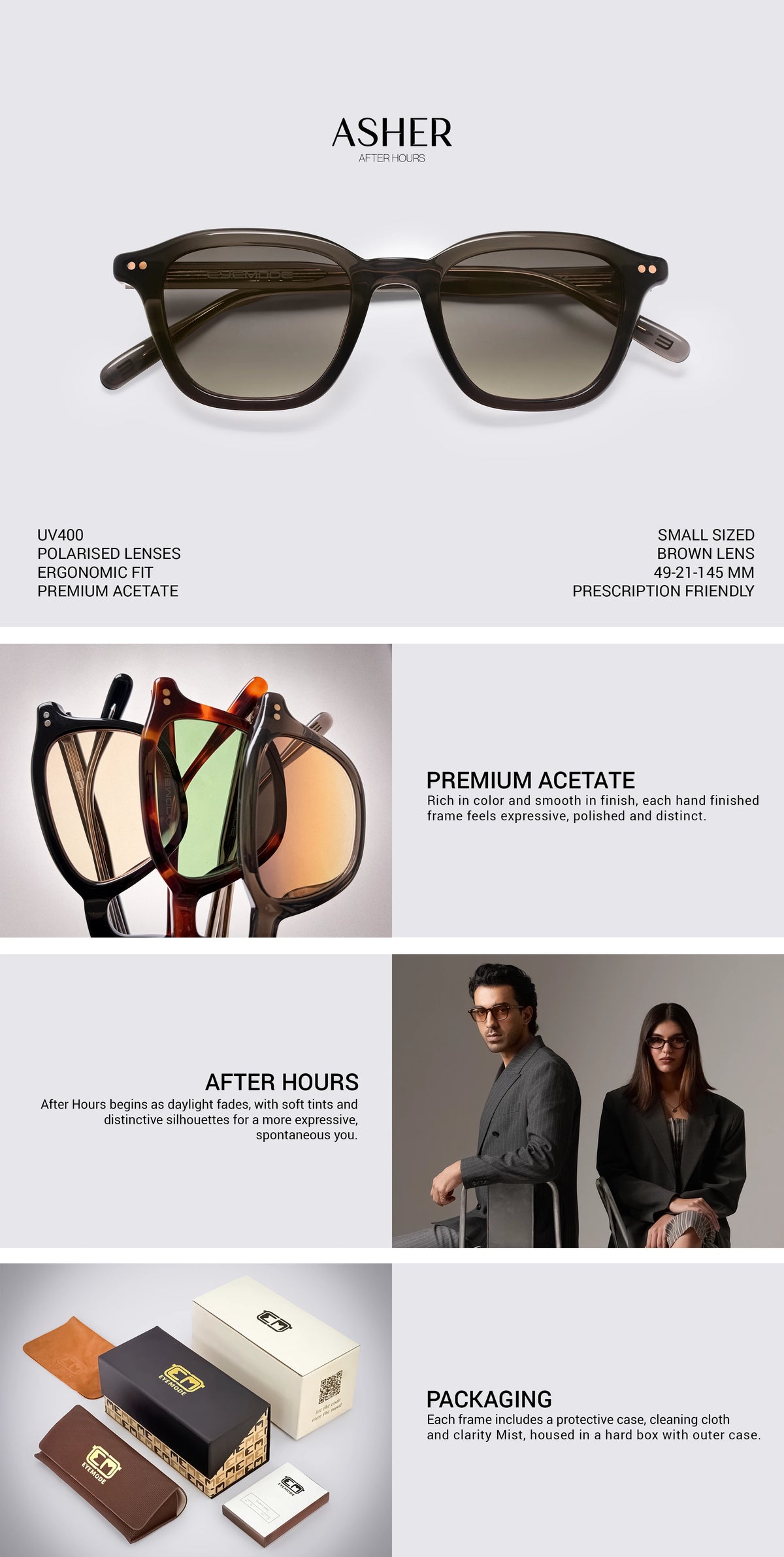 Blue Frame Sunglasses Collage