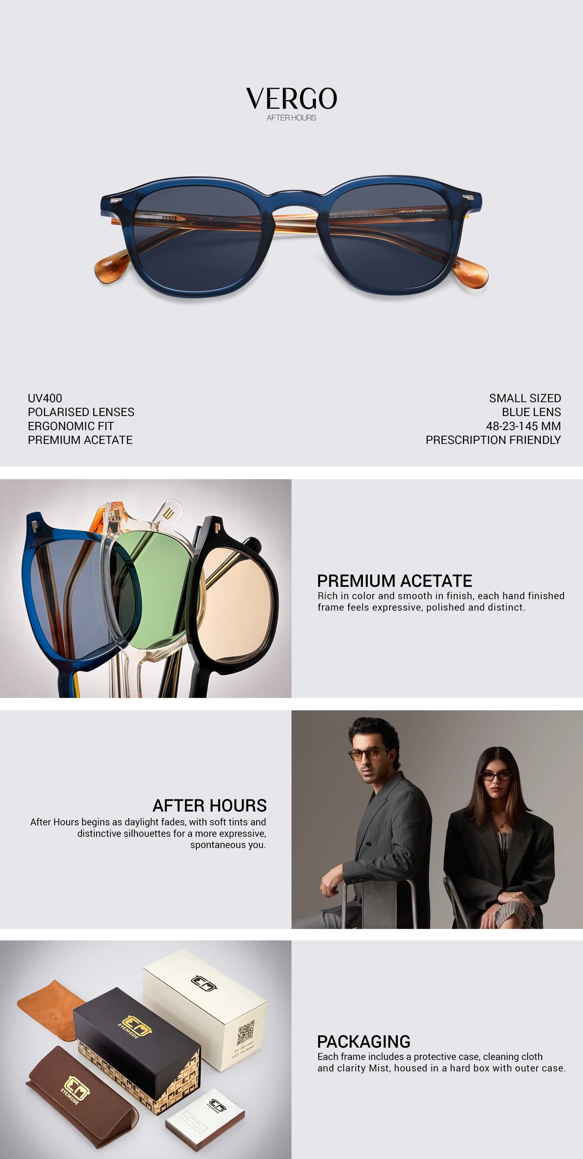 Blue Tinted Sunglasses Collage