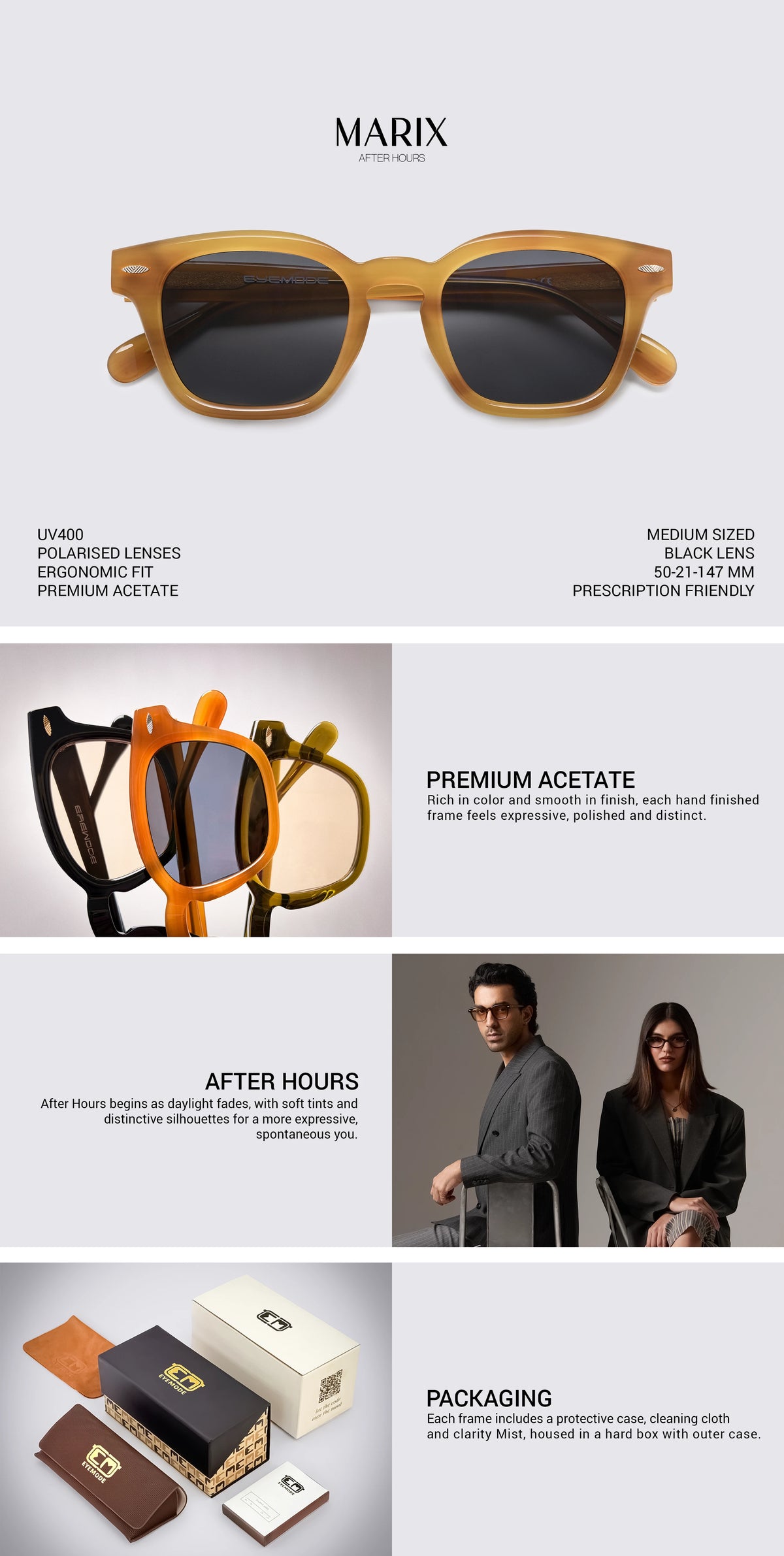 Black Sunglasses Product Collage